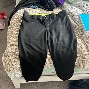BLACK MIZUNO SOFTBALL PANTS